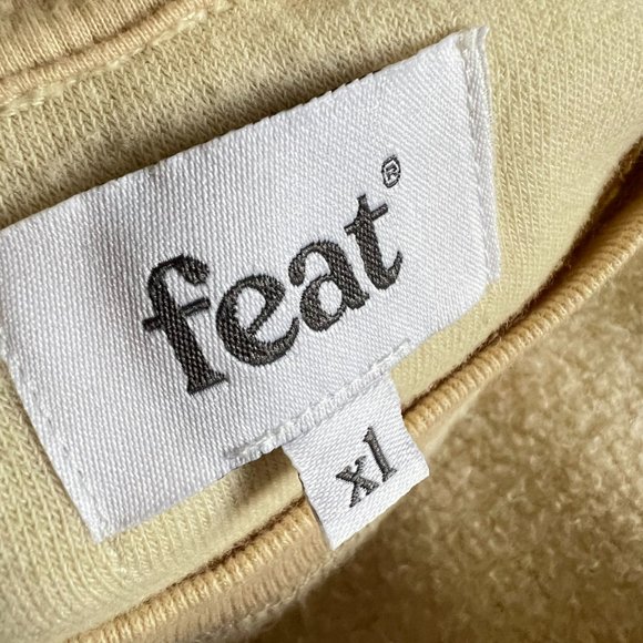 FEAT Blanketblend Unisex Crewneck Cream Cozy Sweatshirt in Oatmilk Size XL - Picture 4 of 10